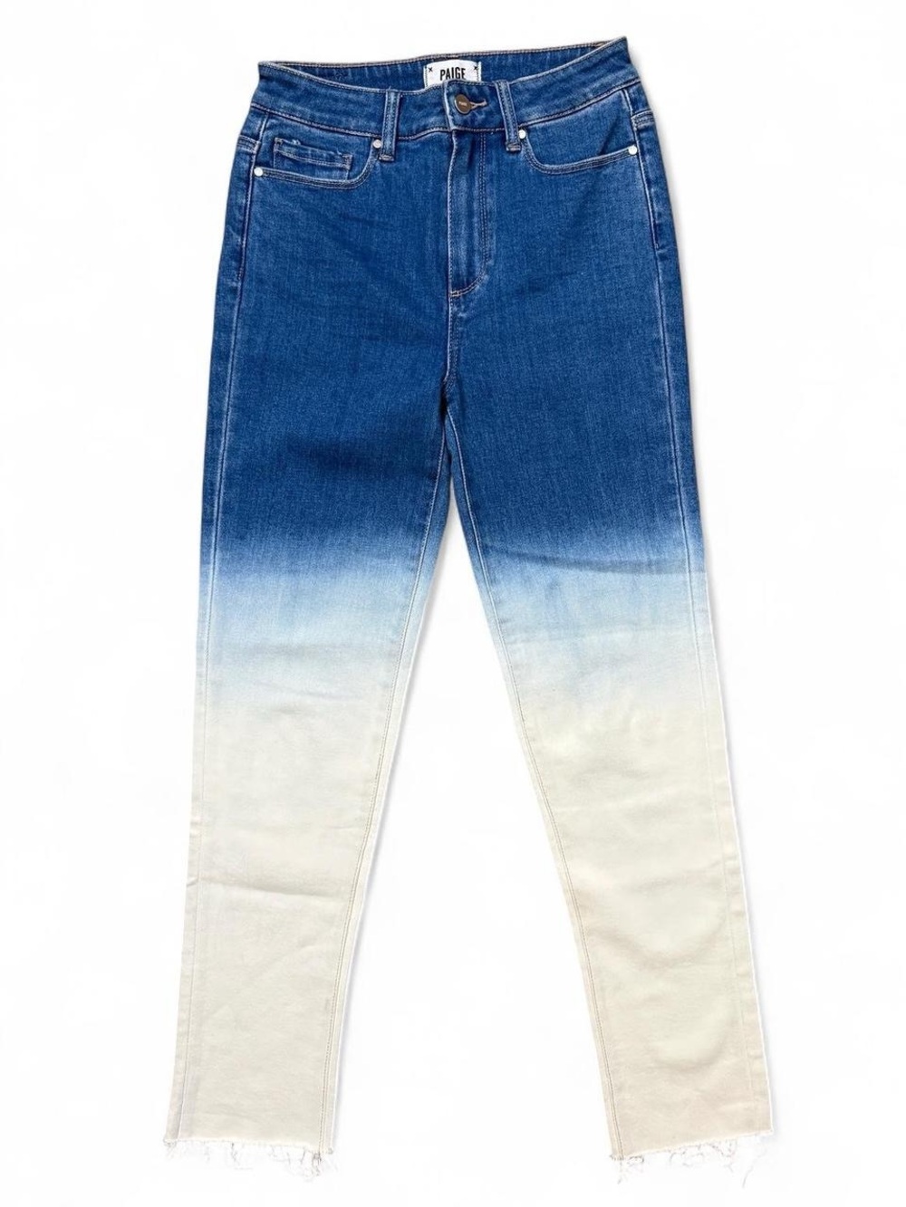 PAIGE Ombré Skinny Jeans Raw Hem Size 27